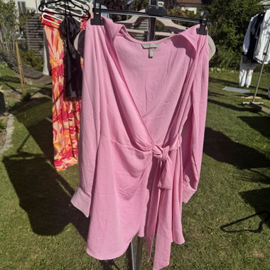 Robe portefeuille rose