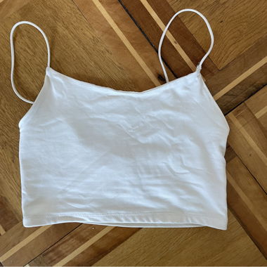 Top corto Bershka bianco