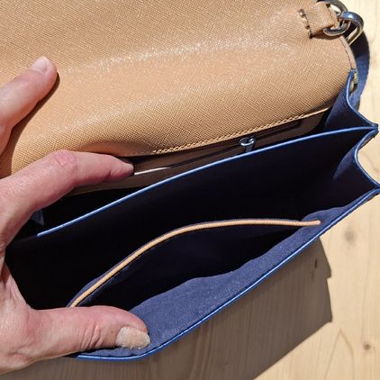 Borsa a tracolla floreale blu