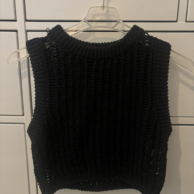 Black crochet top
