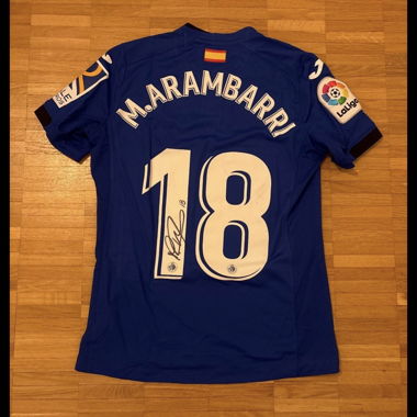 Matchworn autografato Getafe CF M. Arambarri con certificato di autenticità