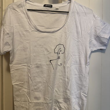 T-shirt blanc Stanley/Stella de Leonor Roversi