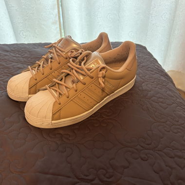 Beige adidas Superstar sneakers