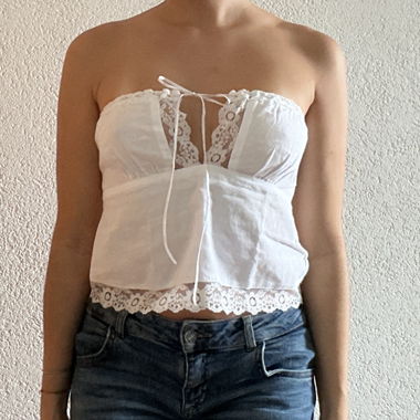 Bandeau dentelle blanche