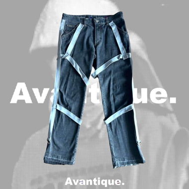Vintage Y2K Archive Strap Pants Gray