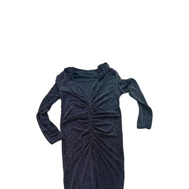  Elegantes Glitzerkleid mit Raffungen – Größe S/M