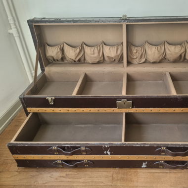 Vintage Truhe mit Schublade und Fächern