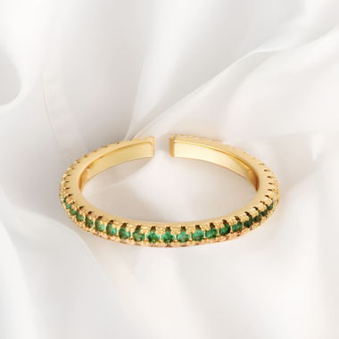 Green Mineral Shine Ring (Adjustable)