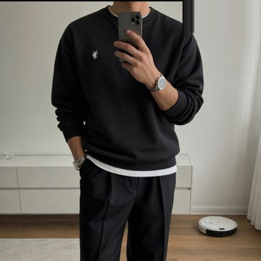 U.S. Polo Assn. Schwarzer Pullover – Größe M