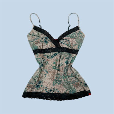 Esprit Spitzen-Blumenfee Top Trägerhemd Vintage Y2K