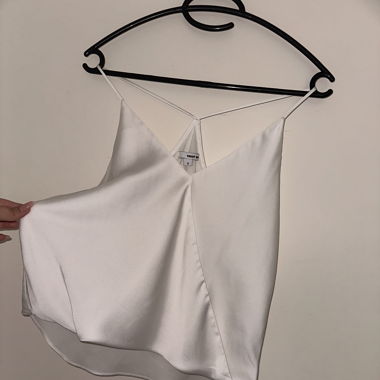 Weisse Bluse Satin