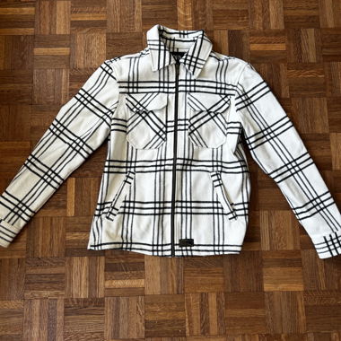 Giacca zip a quadri