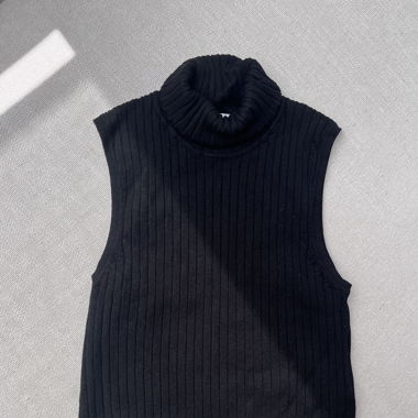 Pull sans manches noir 