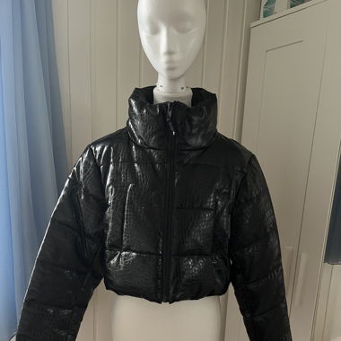 Cropped crock skin looking jacket
