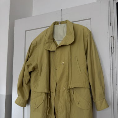 Oversized Vintage Coat in Soft Yellow
