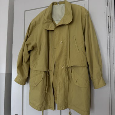 Oversized Vintage Coat in Soft Yellow