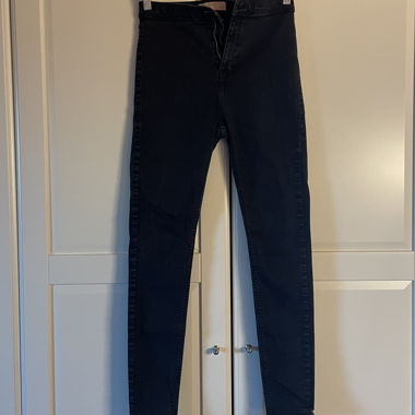 Topshop Joni Skinny Jeans neri, vita alta