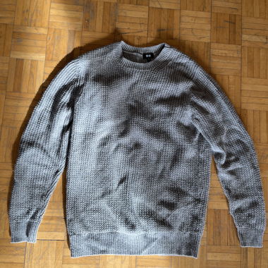 Maglione in maglia grigio UNIQLO XL
