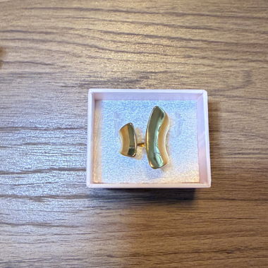 Anello color oro in acciaio inox