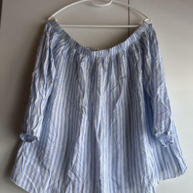 Blouse rayée de chicorée