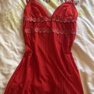 Red lace nightdress