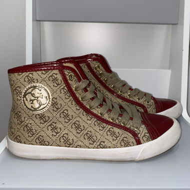 Sneakers alte Guess beige/rosso