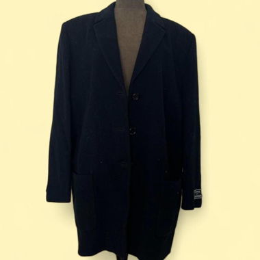 Blazer nero in lana e cashmere