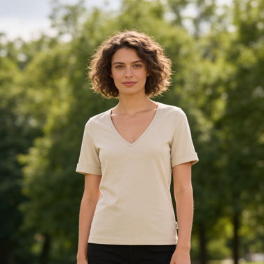 s.Oliver T-Shirt mit V-Ausschnitt