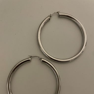 Silver hoop earrings 