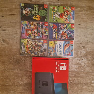 Nintendo Switch und 6 Spiele