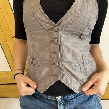 Gilet/giacca rigata