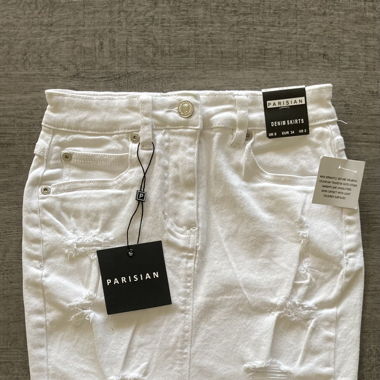 Weisser Jeansrock - Parisian