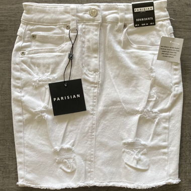 Gonna in jeans bianca - Parisian