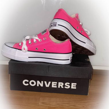 All Stars Converse Neon Pink High Plateau 🎀