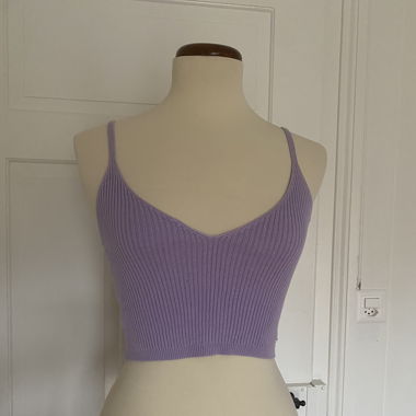 Top à bretelles lilas