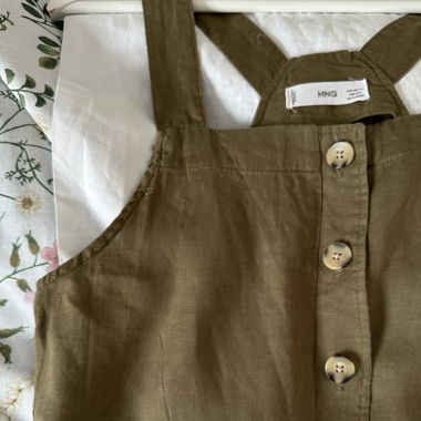 Mango salopette lino
