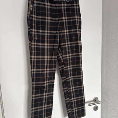 Tartan-Hose schwarz-beige Grösse 38 H&M