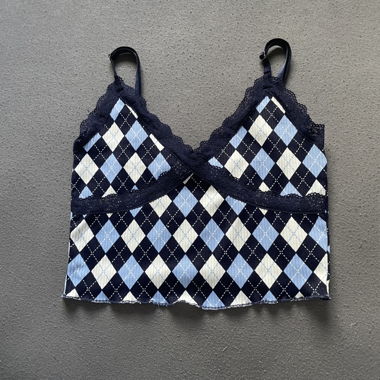 Top à carreaux