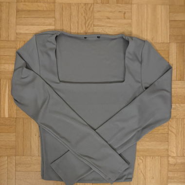 Graues Crop-Top