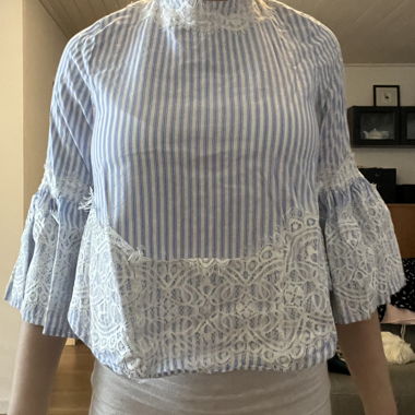 Striped Lace Blouse