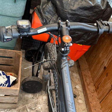 Black hardtail mountain bike