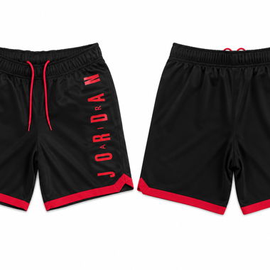Pantaloncini Jordan nero e rosso