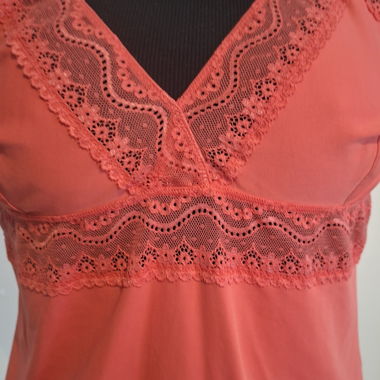 Coral lace lingerie cami