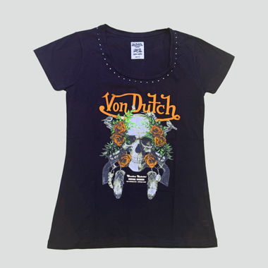 Vintage Von Dutch "Skull and Roses" t-shirt
