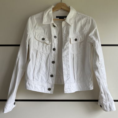 Veste en jean blanche pour femmes