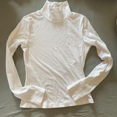 Maglione a Collo Alto Bianco