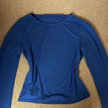 Top manches longues bleu