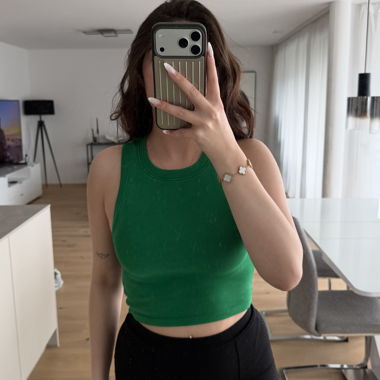 Zara Green Crop Top