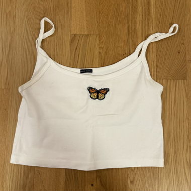 Spaghetti Top with Butterfly - Brandy Melville