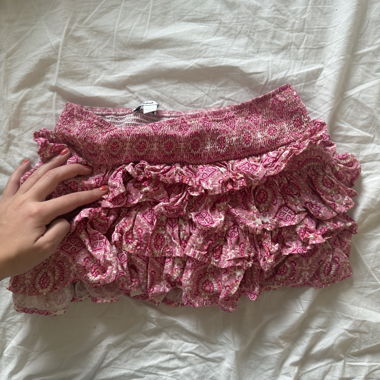 Pink Ruffle Mini Skirt